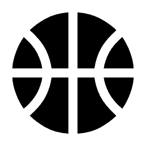 Sports Basketball Fill Icon from Sharp Fill - Material Symbols Set