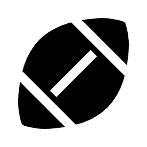 Sports Football Fill Icon from Sharp Fill - Material Symbols Set