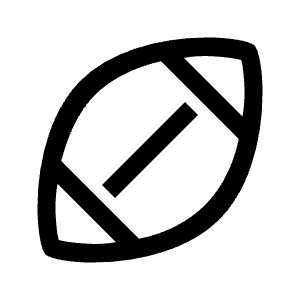 Sports Football Icon from Outlined Line - Material Symbols Set
