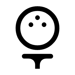 Sports Golf Icon from Rounded Line - Material Symbols Set