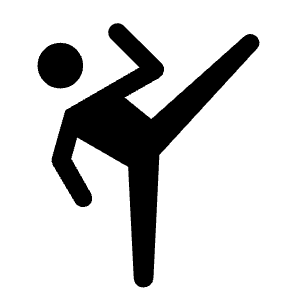 Sports Martial Arts Icon from Rounded Line - Material Symbols Set