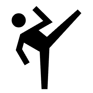 Sports Martial Arts Icon from Sharp Line - Material Symbols Set