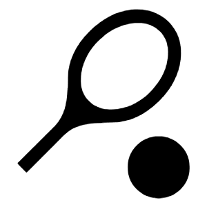 Sports Tennis Fill Icon from Sharp Fill - Material Symbols Set
