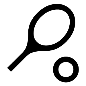 Sports Tennis Icon from Outlined Line - Material Symbols Set