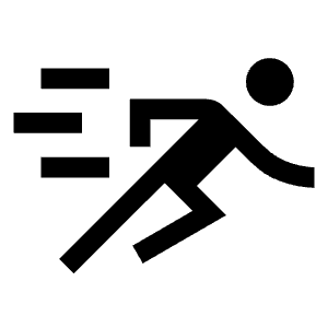 Sprint Icon from Sharp Line - Material Symbols Set