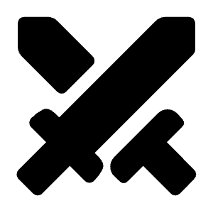 Swords Fill Icon from Rounded Fill - Material Symbols Set