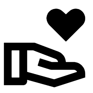 Volunteer Activism Icon from Outlined Line - Material Pro Free Set