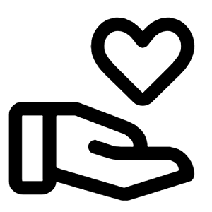Volunteer Activism Icon from Rounded Line - Material Symbols Set