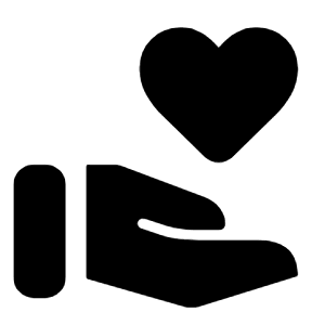 Volunteer Activism Fill Icon from Rounded Fill - Material Symbols Set