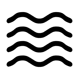 Waves Fill Icon from Rounded Fill - Material Symbols Set