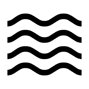 Waves Fill Icon from Sharp Fill - Material Symbols Set