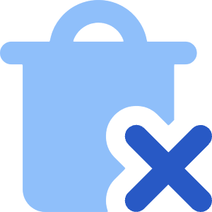Delete Forever Permanently Empty Trash Icon from Core Flat Set