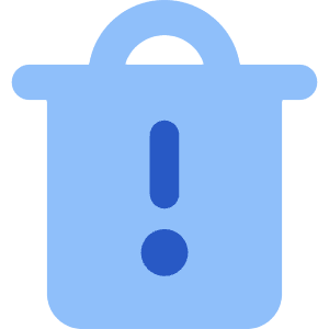 Recycle Bin Alert Icon from Core Flat Set