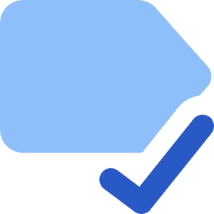 Tag Label Check Select Icon from Core Flat Set