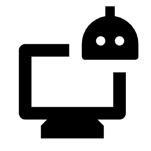 Ai Robot Computer Icon from Outlined Line - Material Pro Free Set