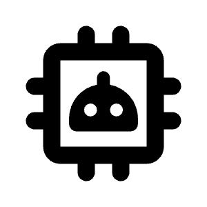 Ai Robot Microchip Icon from Rounded Line - Material Pro Free Set