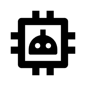 Ai Robot Microchip Icon from Outlined Line - Material Pro Free Set