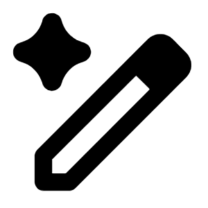 Ai Spark Edit Icon from Rounded Line - Material Pro Free Set