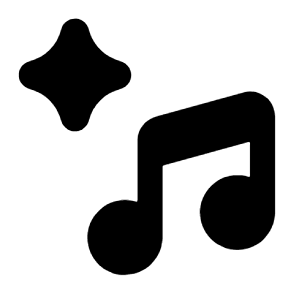 Ai Spark Generate Music Icon from Rounded Line - Material Pro Free Set