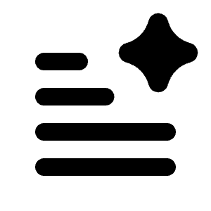 Ai Spark Generate Text Icon from Rounded Line - Material Pro Free Set