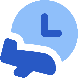 Airport Arrival Time Icon from Core Flat Set