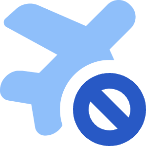 No Flight Airport 1 Icon from Core Flat Set