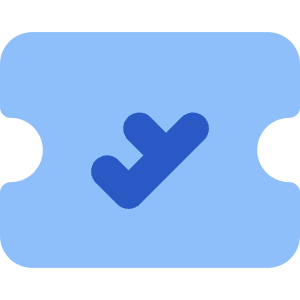 Plane Boarding Pass Icon from Core Flat Set