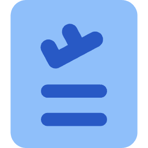 Plane Flight Board Icon from Core Flat Set