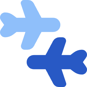 Travel Connecting Airports Icon from Core Flat Set