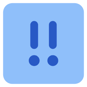 Alert Square Priority Medium Icon from Core Flat Set