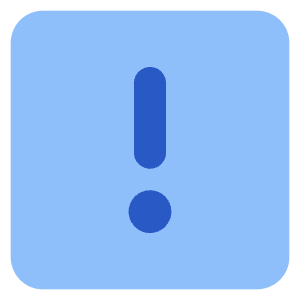 Warning Square Icon from Core Flat Set
