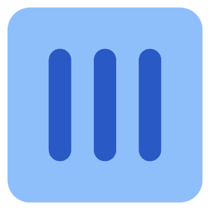 Align Three Vertical Square Icon from Core Flat Set