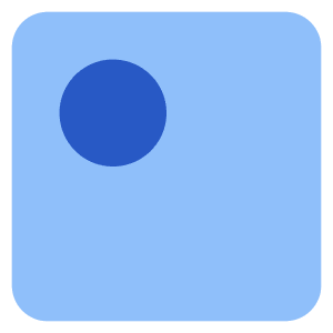 Align Top Left Circle Icon from Core Flat Set