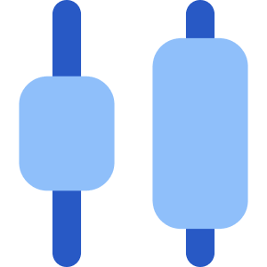 Distribute Center Horizontal Icon from Core Flat Set