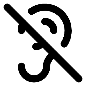 Ear Off Icon from Lucide Line Set