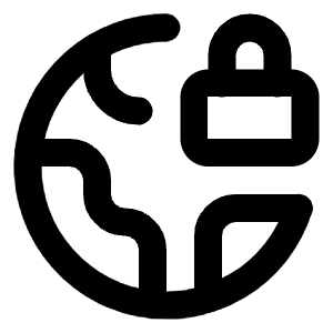 Earth Lock Icon from Lucide Line Set