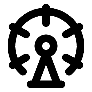 Ferris Wheel Icon from Lucide Line Set