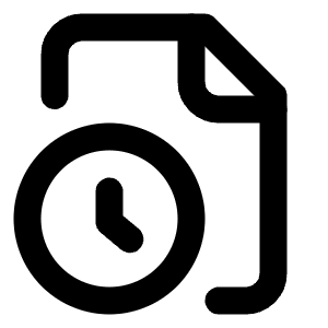 File Clock Icon from Lucide Line Set