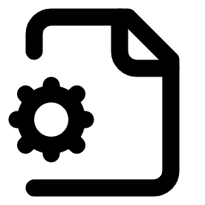 File Cog Icon from Lucide Line Set