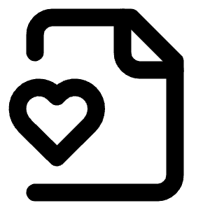 File Heart Icon from Lucide Line Set