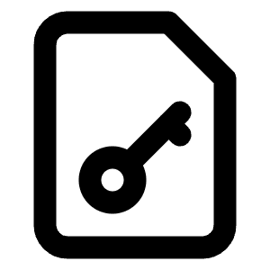 File Key Icon from Lucide Line Set