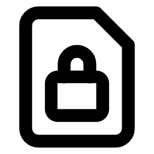 File Lock Icon from Lucide Line Set