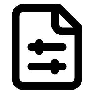 File Sliders Icon from Lucide Line Set