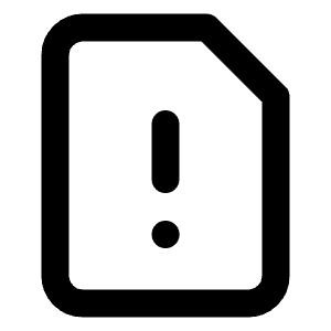 File Warning Icon from Lucide Line Set