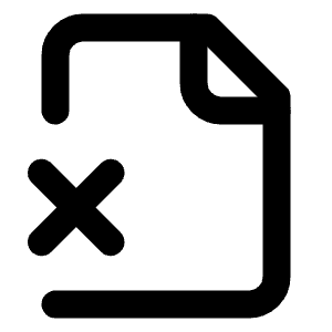File X 2 Icon from Lucide Line Set