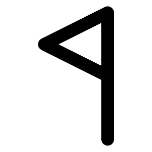 Flag Triangle Left Icon from Lucide Line Set