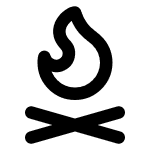 Flame Kindling Icon from Lucide Line Set