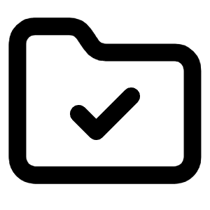 Folder Check Icon from Lucide Line Set