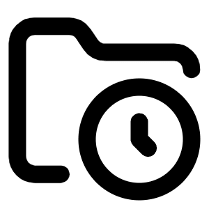 Folder Clock Icon from Lucide Line Set