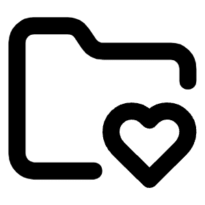 Folder Heart Icon from Lucide Line Set